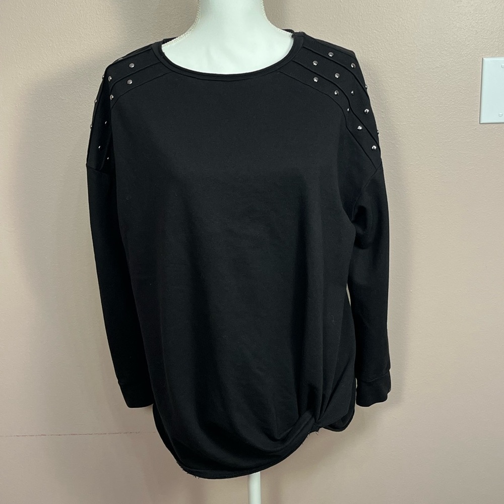 Rock & Republic Black Studded Sweatshirt
